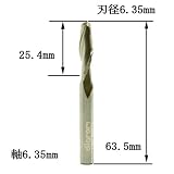 ディグラム dm12205 スパイラルアップカット・ビット1/4 (刃径6.35mm)