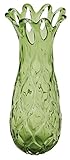 Benzara 58968ガラスのグリーンの花瓶