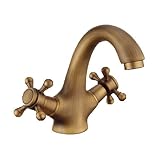 MOLIFAUCETSANITANYWAREダブルハンドルアンティーク洗面台蛇口_7422A
