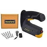 パワーランド(powerland) 電動タッカー 3.6V充電式 コードレス DIY 8ｍｍ針1000本付 充電器1個付 CSG01