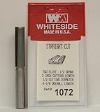 Whiteside Router Bits 1072 Straight Bit with 1/2-Inch Cutting Diameter and 2-Inch Cutting Length [並行