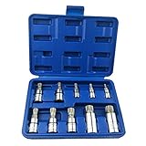 B Blesiya プロ仕様　ソケットセット（10個） ドリルビットアダプタ 12角シャンク 収納ボックス付