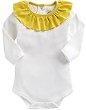 [Vaenait Baby]100%綿ベビー服男女兼用ロンパース肌着ボディスーツカバーオール Lace Mango L