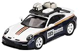MINI GT 1/64 ポルシェ 911 ダカール ラリー デザインパッケージ ホワイト/ゲンチアンブルー メタリック (左ハンドル) 完成品