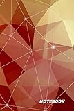 Notebook: Red Abstract Geometric Design, Back to School Journal Notebook for Boys and Girls, 100 Pages, Medium College Ruled, 6 X 9 in (15.2 X 22.9 CM), Perfect for Studying, Jotting, Writing Notes, Doodling, Brainstorming and Journaling.