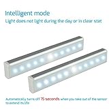 ワイヤレスモーションセンサーLEDライト、ポータブルワイヤレスLEDライトスティックオン、バーwith磁気ストリップ、10super-bright LED、motion-activated、batte