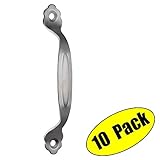 KES Cabinet Pull Handle Solid Metal 108mm or 4-1/4" Hole Center Stainless Steel, Brushed Finish, 10 
