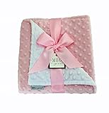 MEG Original Pink and White Minky Dot Baby Girl Blanket by MEG Original