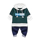 (プタス)Putars ベビー服 子供服 上下セット パーカー 長袖 男の子 パッチワーク 可愛い 春 秋 冬 スポーツ 運動会 旅行 記念日 プレゼント 6-24ヶ月