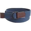 Web Leather D-ring Belt 1441-699-1395: Navy