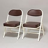 折りたたみ椅子 2個セット 幅34 奥行き35 高さ52ｃｍ　（座面高30ｃｍ）ダークブラウン(黒茶色)