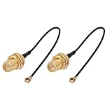 uxcell ピグテールケーブル 変換ケーブル WiFi用アンテナRF1.13 IPEX 1.0→SMAメスコネクター 長さ10cm 2本入