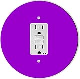 Rikki Knight RND-GFISINGLE-172 Round Single GFI Light Switch Plate, Purple [並行輸入品]