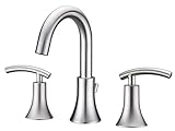 Ultra Faucets UF55313 Contemporary Collection Two-Handle Widespread Bathroom Sink Faucet, Brushed Ni