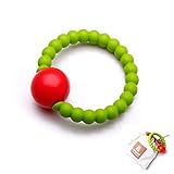Baby Teething Rings - Massaging Teether Toys Hand Bell Infant Rattles Toy Soft and Chewable Bracelet