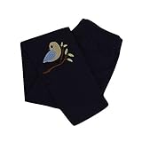 Plus Nao(プラスナオ) 子供用 レギンス スパッツ ベビー キッズ 女の子 男の子 ワンポイント刺繍 レギパン 10分丈 コットン 90 100 110 120 90 ネイビー