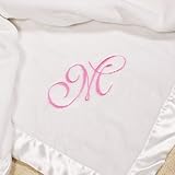 Name or Initial Embroidered Baby Fleece Blanket by GiftsForYouNow