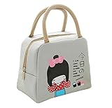 フレッシュ/ラブリーキッズランチバッグ厚手防水女性/女の子ハンドバッグ-G