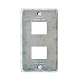 ハモサ インダストリースイッチプレート ≪2穴式/シルバー≫ HERMOSA INDUSTRY SWITCH PLATE / SW-001