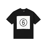 MM6 The Boys マルジェラtシャツゆったりしたレジャー男女兼用半袖Tシャツ マルジェラ tシャツ (B-6,Medium,M)