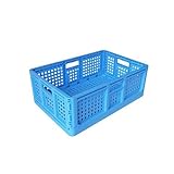 折りたたみコンテナ 水色 10個セット 【安全興業】