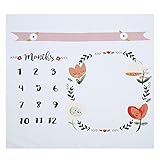 aissimio Baby Monthlyマイルストーン毛布新生児背景写真小道具撮影写真バックドロップホワイト100 x 100 cm