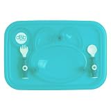 dBb Remond 217549 Dinner Plate with Fork and Spoon Translucent Turquoise by dBb Remond