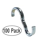 狭い画像レールフックシルバー仕上げ|成形フック 100 Pack