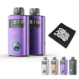 【15ml二層構造】Aspire Avata アスパイア アバタ／アバター | 二重構造で漏れない＆フレッシュ！ | 3段階出力 | アルミ合金ボディ | 1100mAh | FlavorKitchenオリジナルミニポーチ付 | VAPE ベイプ 電子タバコ スターターセット (Purple)