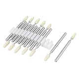 uxcell 軸付き砥石　研磨　ルーター　フェルトボブ　砥石　3mmシャンク　3mm直径　研磨ツール　円錐　ウール　12個入り