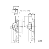 中西産業 戸当リ付クレセントR DC-390