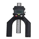 Biuuu デジタルLCDマグネットフィートアパーチャー80mmハンドルーター自立型深度ゲージ