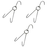 MagiDeal ステンレススチール スイベル 肉フック リング ブッチャーフック キッチンツール 0.35cm 3個