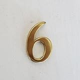 上品な輝き！ 真鍮ナンバー23mm　　ナンバー6