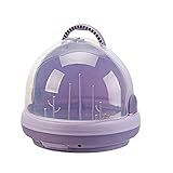 SDDFOR 哺乳瓶ボックス 哺乳瓶乾燥ラック ベビー哺乳瓶や乳首 立て 水切り 置き 哺乳瓶 消毒 清潔ラック ダストカバー付 抗菌防ほこり 衛生的 ベビー用品乾燥ボックス 持ち運びに便利 (パープ