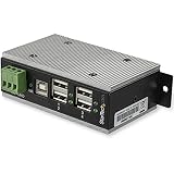 StarTech.com 4ポート産業用USB 2.0ハブ ESD保護/350Wサージ保護 ウォールマウント対応 HB20A4AME
