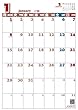 2018年月曜始まり書き込めるカレンダー (A3対応)