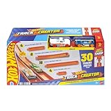 Hot Wheels(ホットウィールズ) おもちゃのカートラックセット トラッククリエーター デラックスパック & 1:64スケールのダイキャスト車両2個 長さ25フィートの異なるスピードスナップトラック&コネクター (Amazon限定)