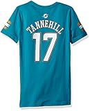 NFL Girls 7 – 16ライアンTannehill Miami Dolphins Girls – メインストライプVネックPlayer Name半袖Tシャツ、アクア、M ( 10 – 12 )