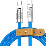 Bicobi USB-C & USB-C ケーブル PD対応 急速充電 タイプC Android 充電ケーブル 純正品質 断線しにくい 高耐久性 亜鉛合金 柔らかい シリコン素材採用 可愛い MacBook iPad Pro 2018 Xperia XZ1 Galaxy S9+ Pixel 3 2 XL P30 P20 Lite各種対応 (1.2M, Type-C to Type-C, ブルー)