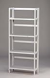 天然パイン材　ホワイト　折りたたみ本棚 多目的ラック　4段タイプ　幅53x高さ125cm