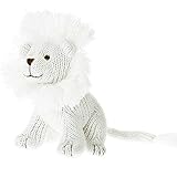Beba Bean Knit Cotton Animal Rattle for Baby (Lion Ivory) [並行輸入品]