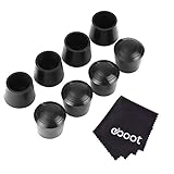 eBoot 8パック表椅子ゴム脚ヒントキャップ1 – 1 / 4インチ、ブラック