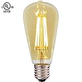 ZZ Lighting 4W LED Dimmable Filament Vintage Edison Light Bulb 40W Incandescent Bulb Equivalent 2300