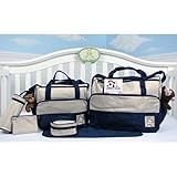 SoHo Diaper bag with changing pad 8 pieces set (Dark Navy) by SoHo Designs [並行輸入品]