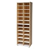 アビライト 日本製 シューズラック プラ棚板 2列 幅55.1 高さ181 ナチュラル PLN-59PNA