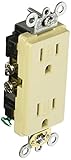 Leviton DR15S-GI 15 Amp, 125 Volt, Decora Plus Duplex Receptacle, Straight Blade, Commercial Grade, 