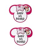 Disney Pink Minnie Mouse Baby On Board Car Signs - by KATIES PLAYPEN?