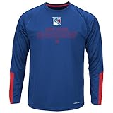 New York Rangers NHLメンズMen 's Cutting Through合成長袖Tシャツ S