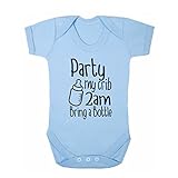 (フロソ) FLOSO 赤ちゃん・ベビー用 Party My Crib 2am Bring A Bottleプリント 半袖ボディースーツ ロンパース スリープスーツ ベビー肌着 (18-24ヶ月) (